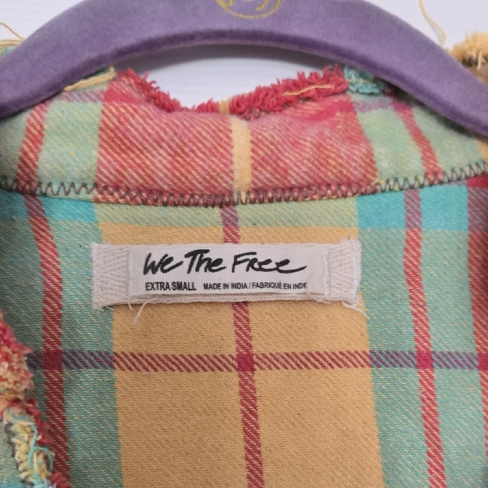 We The Free Summer Daydream Plaid Buttondown Oversized Size XS - Picture 5 of 6